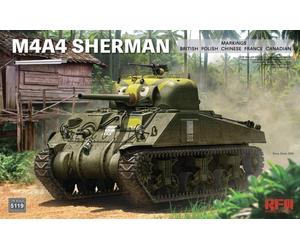 Ryefield Model RM-5119 - 1:35 M4A4 Sherman With Workable Tracks & Metal Barrel