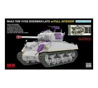 Ryefield Models 5135 M4A3 76W VVSS Sherman Late w/Interior Stand. 1:35 Model Kit