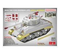 Ryefield Models 5136 M4A3 76W VVSS Sherman Late w/Interior Upgra. 1:35 Model Kit