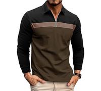 Ryehack Men's 1/4 Zip Polo Shirts Casual Long Sleeve Tops Raglan T-Shirt Golf Shirt Regular Fit S-3XL