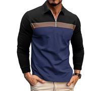 Ryehack Men's 1/4 Zip Polo Shirts Casual Long Sleeve Tops Raglan T-Shirt Golf Shirt Regular Fit S-3XL