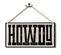 Ryeolo Howdy Sign, Trendy Funky Howdy Western Wood Signs Wall Hanging, Western Wall Art, Boho Western Wall Decor, Cowboy Wall Decor, Western Home Living Room Decor, 11.8x5.9 Inch Wall Pediments
