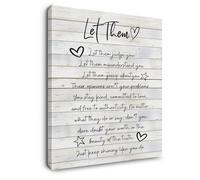 Ryeolo Let Them Inspirational Wall Art Framed, Mental Health Wall Decor, Motivational Positive Affirmations Canvas Wall Art Prints for Home Bedroom Living Room Office, 12x16 Inches
