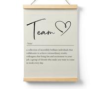Ryeolo Team Definition Wooden Poster Hanger Frame 12.5x17 Inch,Inspirational Team Noun Office Poster Hanger Frame,Office Hanging Wall Art,Team Gift For Boss Employees Women Best Mom Coworker Office