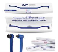 RYERCAT Dual Sided Cat Toothbrush - Kitten Toothbrush with Micro Head to fit into Cat/Kittens Mouth - Cat Dental Care Supplies - Pet Toothbrush for Cats (Space Blue)
