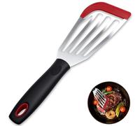 Ryetvok Silicone Fish Spatula for Nonstick Cookware, Heat Resistant Fish Turner with Stainless Steel Core, Slotted Flexible Spatula for Flipping Fish Egg Pancake Steak, Durable Silicone Fish Turner