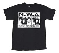 RYEW NWA,Hip Hop Gangsta Rap Men's T-Shirt Black