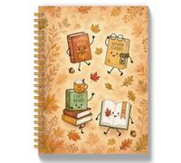RYFBF Cute Fall Autumn Books Journal for Women, 5.5x8.3in | Book Lover Gifts Notebook for Work Note Taking, Fall Aesthetic Office Supplies Hardcover Notebook