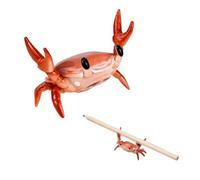 Ryfpdml Crab Pen Holder, Red Creative Crab Pen Holder Weightlifting Crabs Pen Stand Storage Rack Pencil Holders Desk Supplies Holders Dispensers for Office All Home (B)
