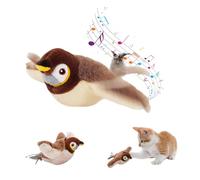 Ryfpdml Flapping Bird Cat Toy, Flying Interactive Toy for Indoor Cats, Flappy Toy Automatic Flapping Wings Sparrow Catnip Toy Flappy Bird Toy for Cats to Bite Chew Kick (B)