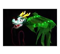 Rygcrud Fitness Toys Dragon Poi with Led Light, Illuminated Ribbon for Exercise Dance, Outdoor Juggling Sets for Holidays, Event, Performance(Green,8m/26ft)