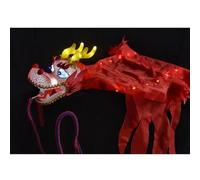 Rygcrud Fitness Toys Dragon Poi with Led Light, Illuminated Ribbon for Exercise Dance, Outdoor Juggling Sets for Holidays, Event, Performance(Rosso,8m/26ft)