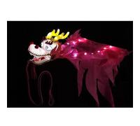Rygcrud Fitness Toys Dragon Poi with Led Light, Illuminated Ribbon for Exercise Dance, Outdoor Juggling Sets for Holidays, Event, Performance(Pink,10m/32.8ft)