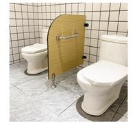 Rygcrud Urinal Baffle For Nursery - Privacy Divider Panel, Toilet Partition Screen - Waterproof Board with Stainless Steel Handrail (Color : Natural, Size : 23.6x23.6in)