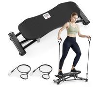 RYGEO Balancing Board with Resistance Bands, Rocking Steppers Machine for Leg Workout with LCD Monitor, 330 lbs Weight Capacity Rock Stepper & Ski Trainer Exercise at Home