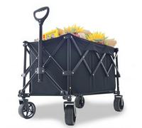 RYGEO Festival Trolley Utility Wagon Cart 140L Capacity with Telescopic Handle for Gardening, Camping, Shopping and Outdoor Sport