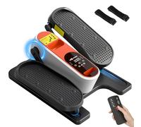 RYGEO Under Desk Elliptical Machine, Leg Exerciser Sitting Down, Electric Seated Pedal Exerciser for Senior & Home Office, Forward & Reverse, Manual & Auto, Quiet 12 Level Speeds