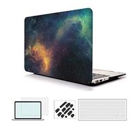 RYGOU Macbook Pro Case 13 inch,4 in 1 Matte Finish Galaxy Space Shell with Keyboard Cover Screen Protect for New Released Macbook Pro 13 inch with and w/OUT Touch Bar Model:A1706/A1708