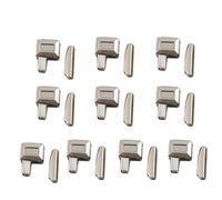 RYGRZJ Metal Zipper Latch Slider Retainer,Zipper Boxes and Insertion Pins,10 Pairs Insertion Pin Zipper Bottom Zipper Stopper for Metal Zipper Repair Zip Sewing Replacement DIY