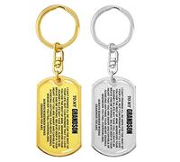 RYGRZJ To My Grandson Key Chain,Remember Whose Grandson You Are Personalized Keychain, to Grandson,from Grandma Grandpa Inspirational Keyring for Boy