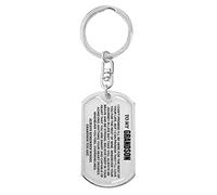 RYGRZJ To My Grandson Key Chain,Remember Whose Grandson You Are, to Grandson,Personalized Keychain,Grandson Keychain with Engraved Meaningful Messages