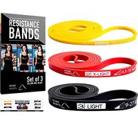 Ryher Fitness Pull Up Resistance Band - Exercise bands for CrossFit, Chin Up Assistance, Elastic Band for Powerlifting, Streching (SET OF 3 - Yellow, Red and Black)