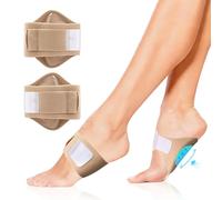 RYHHH 1 Pair Foot Braces Arch Pads | Arch Support Sleeves with Gel Pads | for Plantar Fasciitis | Flat Feet | High Arches | Fallen Arches | Unisex Support for Women & Men | Beige