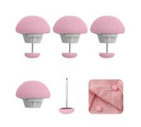 RYHHH 4 PCS Mushroom Duvet Clips, Duvet Clips To Keep Duvet In Place,Non-Slip Duvet Cover Clips,Duvet Snap Fasteners,To Keep Duvet In Place,For Blanket Bed Sheet, Bedding Accessories (Pink)
