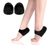RYHHH Heel Cup Protectors | Gel Heel Protection | Adjustable & Breathable | Soft Cushioned | for Achilles Tendinitis Dry Cracked Heel Support Cushion | 1 Pair | Black | S:Women 4.5-9 / Men 5-8