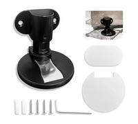 RYHHH Invisible Magnetic Door Stopper, Magnetic Door Catch, Catch Door Wedge, Self Adhesive Or Screws Mounted Installation, for Various Door Types, Floor Fixed, No Slamming Or Hitting Walls, Black