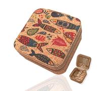 RYHHH Small Jewelry Box, Travel Jewellery Box, Leather Jewellery Boxes, Small Portable Jewelry Storage Case for Necklace Earrings Bracelets Rings, Gift for Girls and Women - Ideal