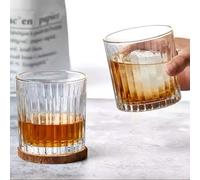 RYHMHA Crystal Whiskey Glasses Set of 2, 10oz/300ml Old Fashioned Whiskey Glasses, Lead-Free Crystal Whiskey Tumbler