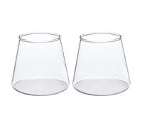 RYHMHA Japanese Fujiyama Whiskey Crystal Glasses 2 Pcs Set, 12 oz Old Fashioned Whiskey Glass for Cognac, Martini, Cocktail, Rum, Beer (Transparent Fuji Glasses)
