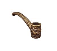 RYHMHA Tobacco pipe, Handmade Metal Smoking Pipe, Dual Purpose Pipe, Good Gift For Men (Carving of many horses)