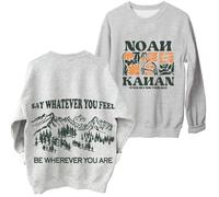 RYHRS Noah Kahan Stick Season Tour Crewneck Sweatshirts Say Whatever You Feel Unisex Pullover (grey,XXL)