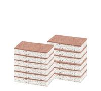 Ryichliho Natural Kitchen Scouring Pads, 12 Pieces, Double Sided Kitchen Sponge for Washing Dishes, Non-Stick Pans, for Cleaning Kitchen and Bathroom