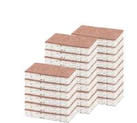 Ryichliho Natural Kitchen Scouring Pads, 24 Pieces, Double Sided Kitchen Sponge for Washing Dishes, Non-Stick Pans, for Cleaning Kitchen and Bathroom