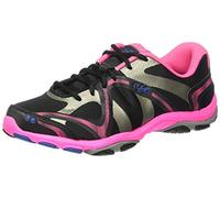 Ryka Women's Influence Cross Trainer, Black/Atomic Pink/Royal Blue/Forge Grey, UK 2