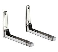 Rykey Sturdy Foldable 304 Stainless Shelf Rack for Microwave Oven Wall Mount Bracket Load 130lb