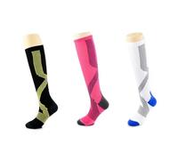 Rylae 3 Sports Compression Socks | Knee High Compression Stockings for Men & Women | Graduated Compression for Running, Marathon, Cycling, Travel | Breathable 20% Spandex - S/M 36-40 (UK 4-7)