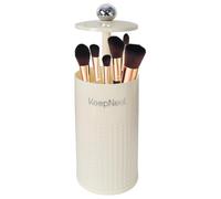 Rylae Makeup Brush Holder Organizer with Lid,Cosmetic Organizer,Dust Free Waterproof Makeup Container,Cosmetics Holder Display for Bathroom Vanity Countertop