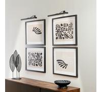 Ryle Set of 2 Rechargeable Easy Fit Wall Touch Light Fittings ValueLights Black One Size