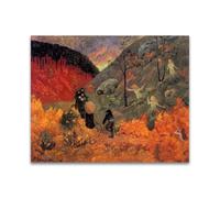 RYLJCZ Paul Sérusier Oil Paintings Reproduction- Les Heures- Vintage Landscape Art Print- Canvas Wall Art for Home and office Decorations 30x35cm(11.8x13.7in) Frameless