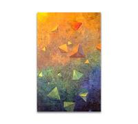RYLJCZ Paul Sérusier Oil Paintings Reproduction- Les Tétraèdres- Vintage Landscape Art Print- Canvas Wall Art for Home and office Decorations 70x112cm(27.6x44.0in) Frameless