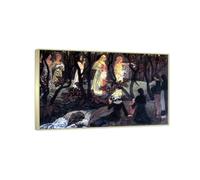 RYLJCZ Paul Sérusier Oil Paintings Reproduction- Vision prés du torrent- Vintage Landscape Art Print- Canvas Wall Art for Home and office Decorations 50x80cm(19.7x31.5in) ChampagneFrames