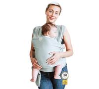 RYLOOBABY Baby Sling Carrier & Stretchy Baby Wrap - Newborn Baby Carrier 3.2-15 kg, Soft Cotton Hands-Free Babywearing Sling, Hip Healthy, One Size XXS-XXXL - Sage