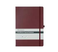 Ryman A4 Soft Cover Squared Notebook (Burgundy)