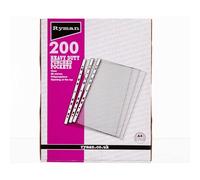 Ryman Premium Pockets Pack of 200 A4 80 Micron Clear