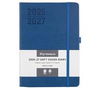 Ryman Soft Cover A5 Mid Year 2026-2027 Day per Page Diary - Navy