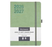 Ryman Soft Cover A5 Mid Year 2026-2027 Day per Page Diary - Sage